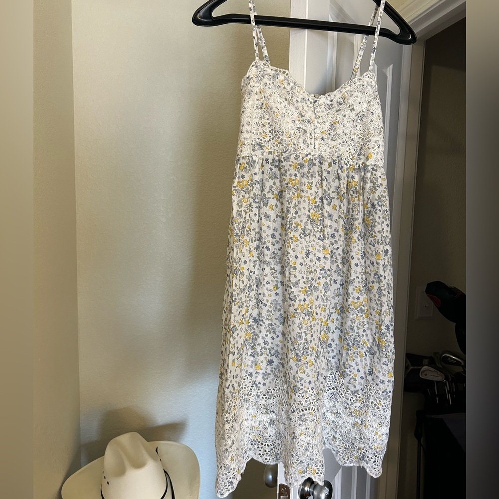 Joie White Floral Midi Dress